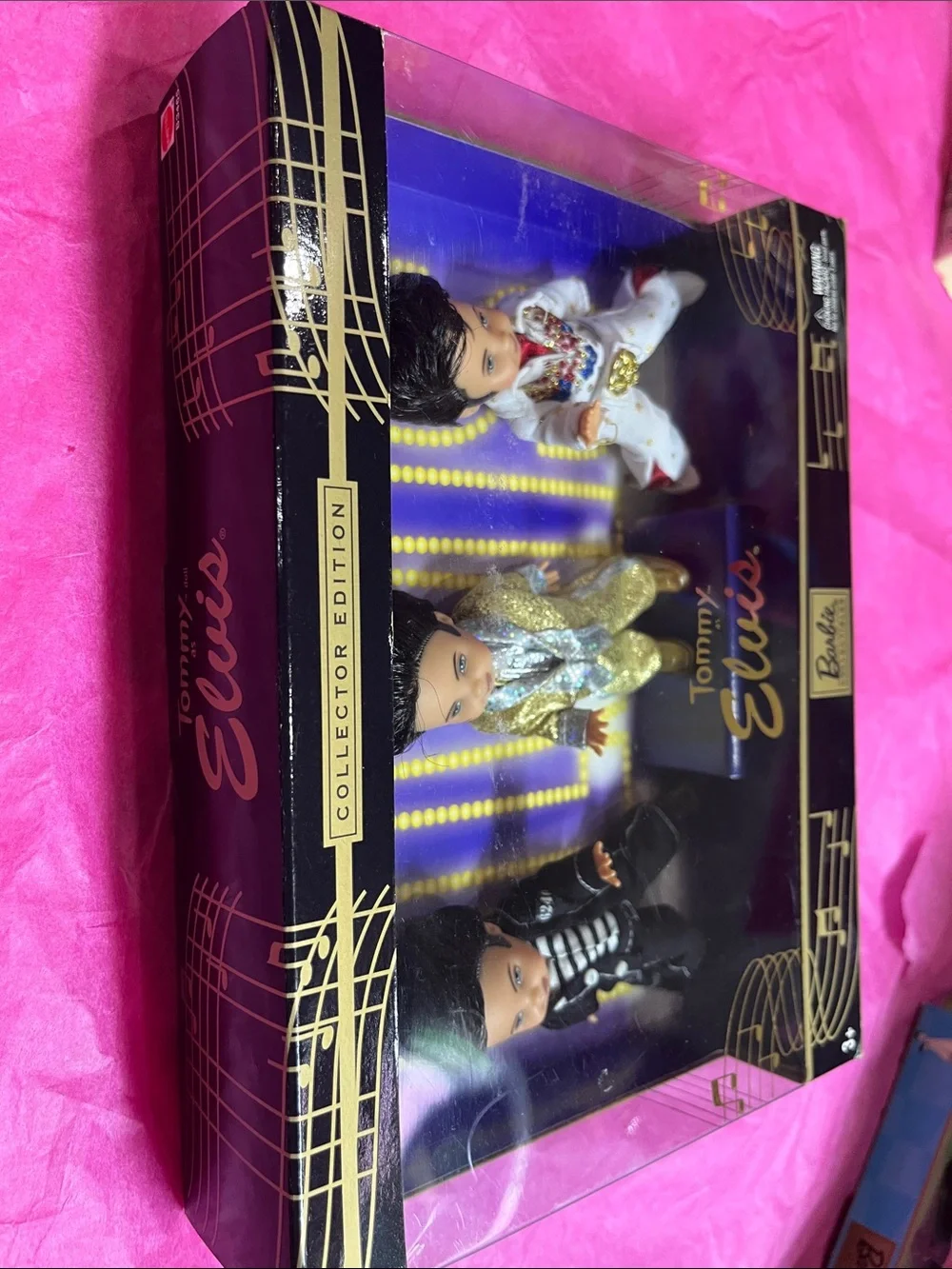 Mattel Barbie Collectibles Tommy Elvis 3-Piece Doll Set - Gold, White, Black